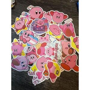 Stickers Lot - Kawaii Pink Kirby Stickers  - Random Lot of 10